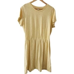 Old Navy Yellow & White Striped  Cotton T-Shirt Dress Women Size XL